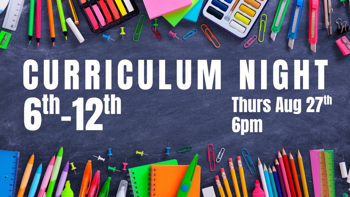 Curriculum Night - 6th to 12th